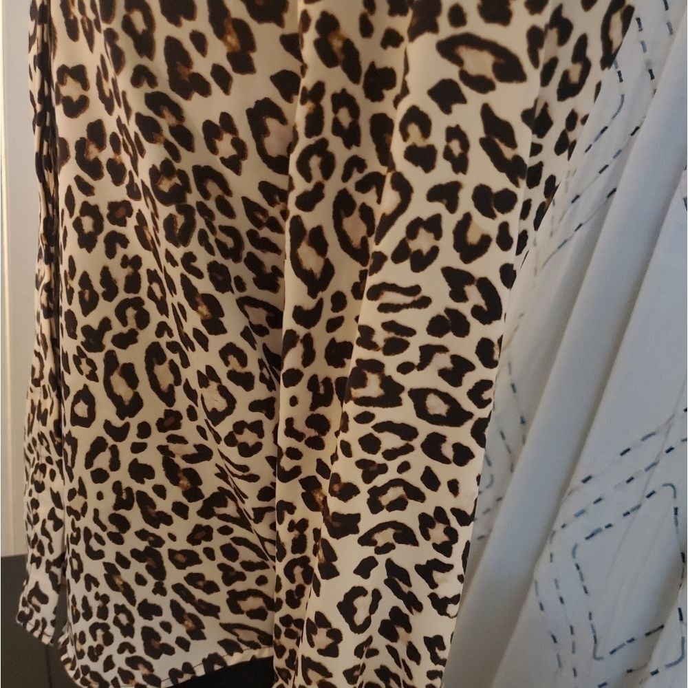 H&M Leopard Print Button Down Blouse - image 6